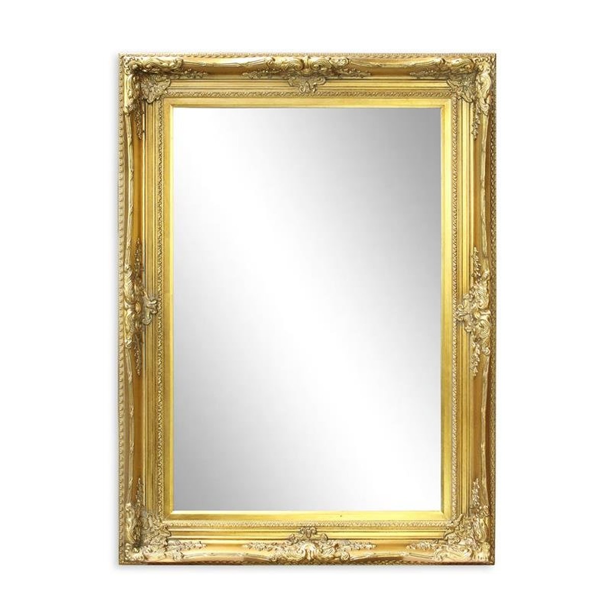 A Gold Mirror - Glass Size 60 X 90 Cm.