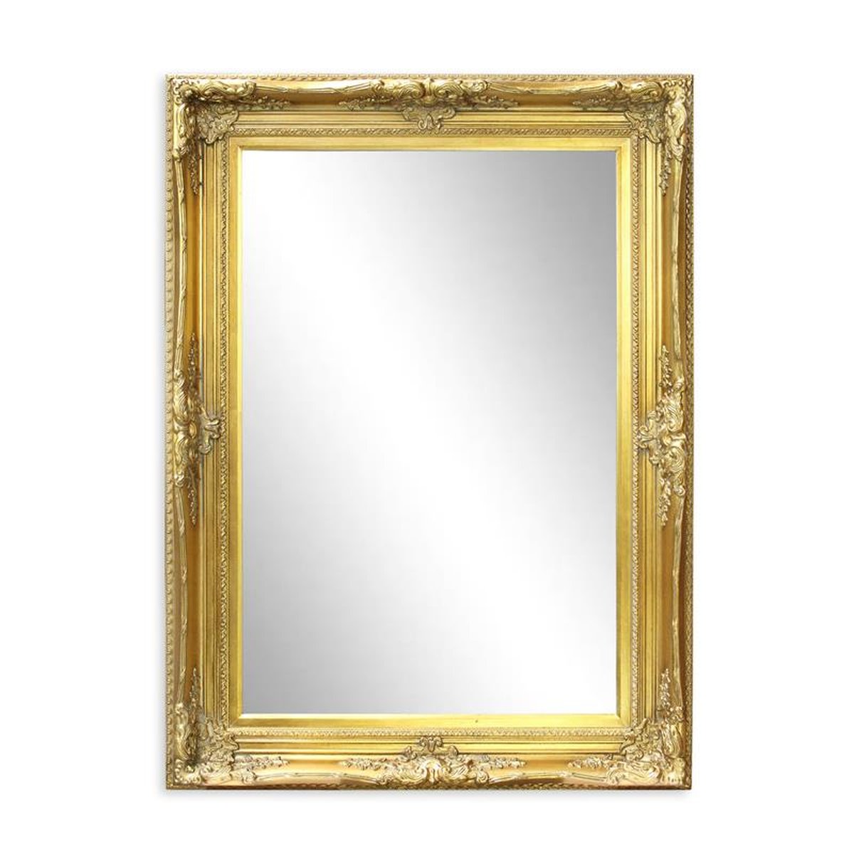A GOLD MIRROR - GLASS SIZE 60 X 90 CM.