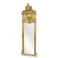 A GOLD TRUMEAU MIRROR