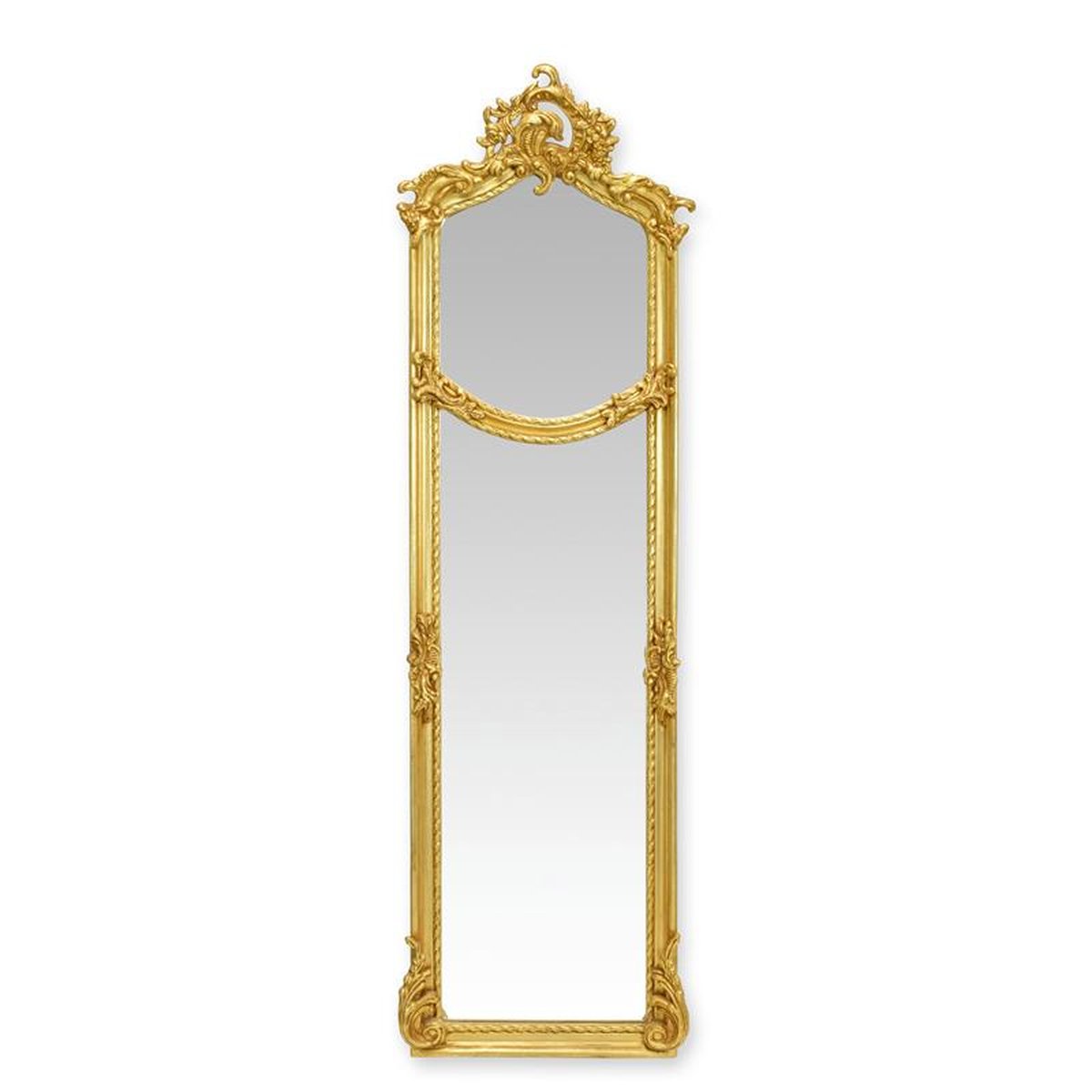 A GOLD TRUMEAU MIRROR