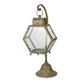 A HANGING TIN LANTERN ON STAND