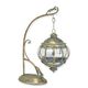 A HANGING TIN LANTERN ON STAND