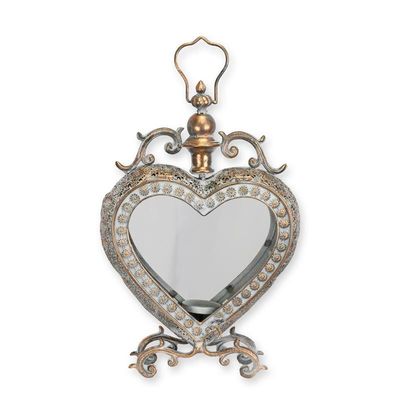 A HEART SHAPED TIN LANTERN