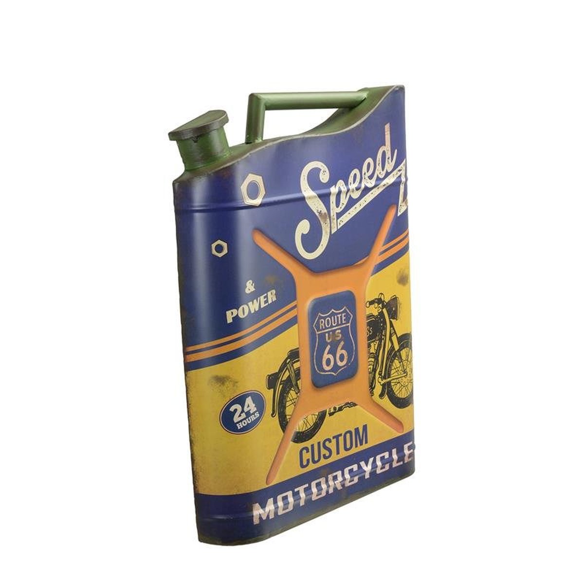 A Jerrycan Shaped Tin Wall Decor - Route 66