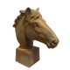 A LARGE CAST IRON HORSE HEAD, RUSTY