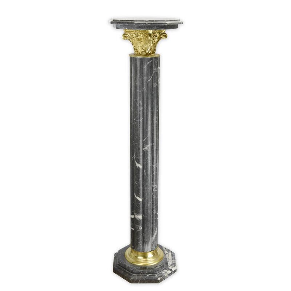 A MARBLE COLUMN - BLACK