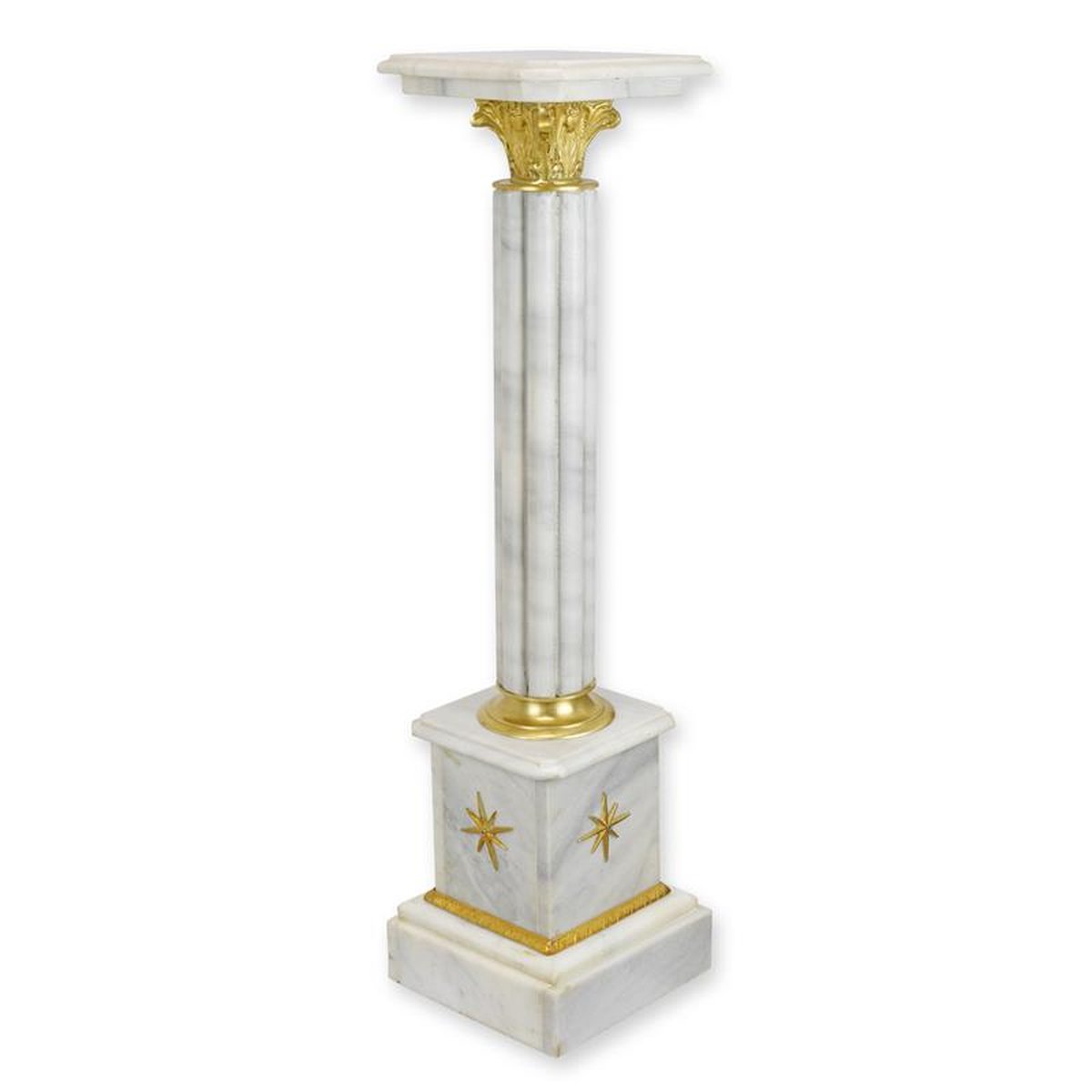 A MARBLE COLUMN - GREY WHITE