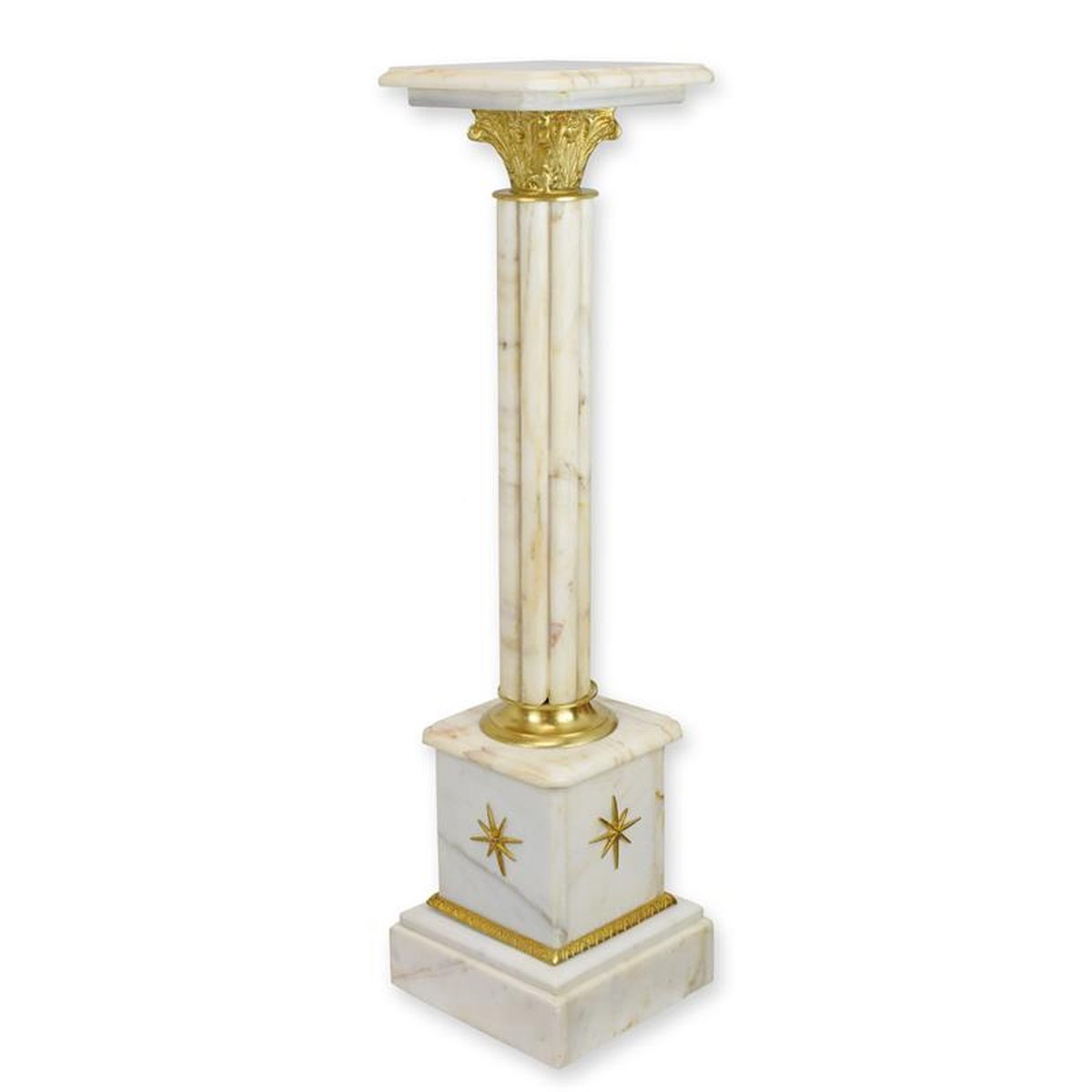 A MARBLE COLUMN - ONYX WHITE