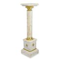 A MARBLE COLUMN - ONYX WHITE