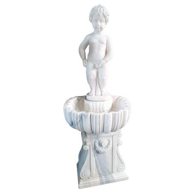 A MARBLE FOUNTAIN WITH A LITTLE BOY PEEING