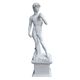 A MARBLE SCULPTURE ON BASE OF DAVID