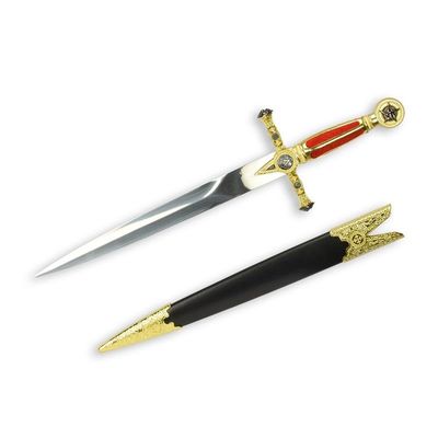 A MASONIC CEREMONIAL DAGGER OR SHORT SWORD
