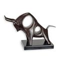 A MODERNIST BRONZE SCULPTURE OF A BULL