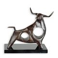 A MODERNIST BRONZE SCULPTURE OF A BULL