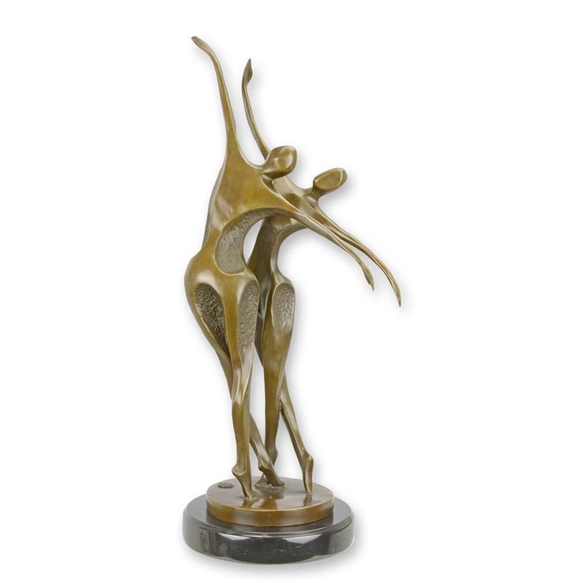 A MODERNIST BRONZE SCULPTURE OF A DANCING COUPLE