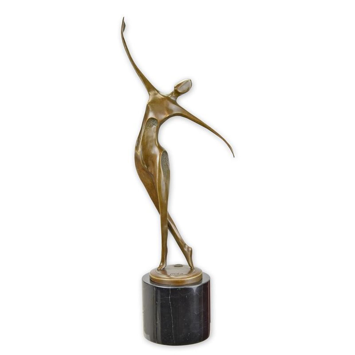 A MODERNIST BRONZE SCULPTURE OF A DANCING FEMALE