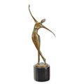 A MODERNIST BRONZE SCULPTURE OF A DANCING FEMALE