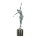 A MODERNIST BRONZE SCULPTURE OF A DANCING MALE