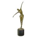 A MODERNIST BRONZE SCULPTURE OF A DANCING MALE