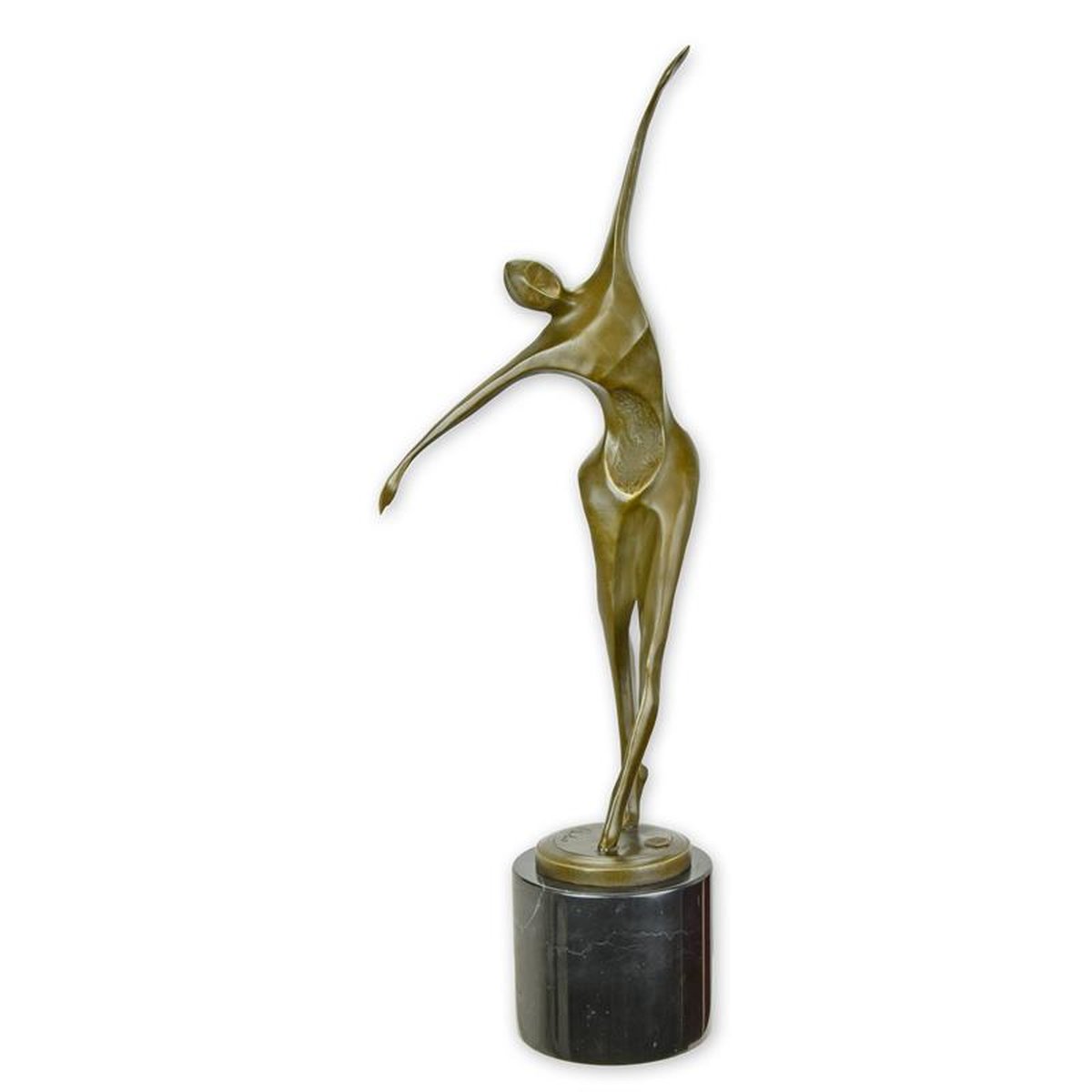 A MODERNIST BRONZE SCULPTURE OF A DANCING MALE