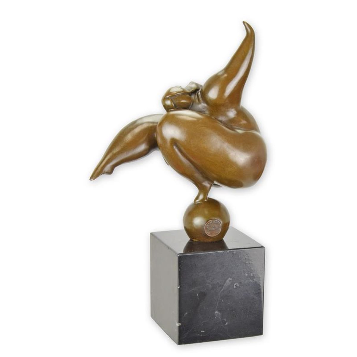 A MODERNIST BRONZE SCULPTURE OF A DANCING NUDE