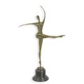 A MODERNIST BRONZE SCULPTURE OF A DANCING WOMAN
