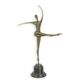 A MODERNIST BRONZE SCULPTURE OF A DANCING WOMAN