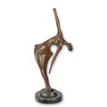 A MODERNIST BRONZE SCULPTURE OF A FEMALE DANCER