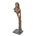 A MODERNIST BRONZE SCULPTURE OF A FEMALE IN BIKINI