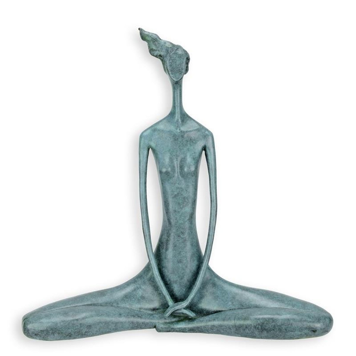 A Modernist Bronze Sculpture of a Female in Yoga Pose