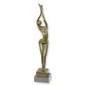 A MODERNIST BRONZE SCULPTURE OF A FEMALE NUDE