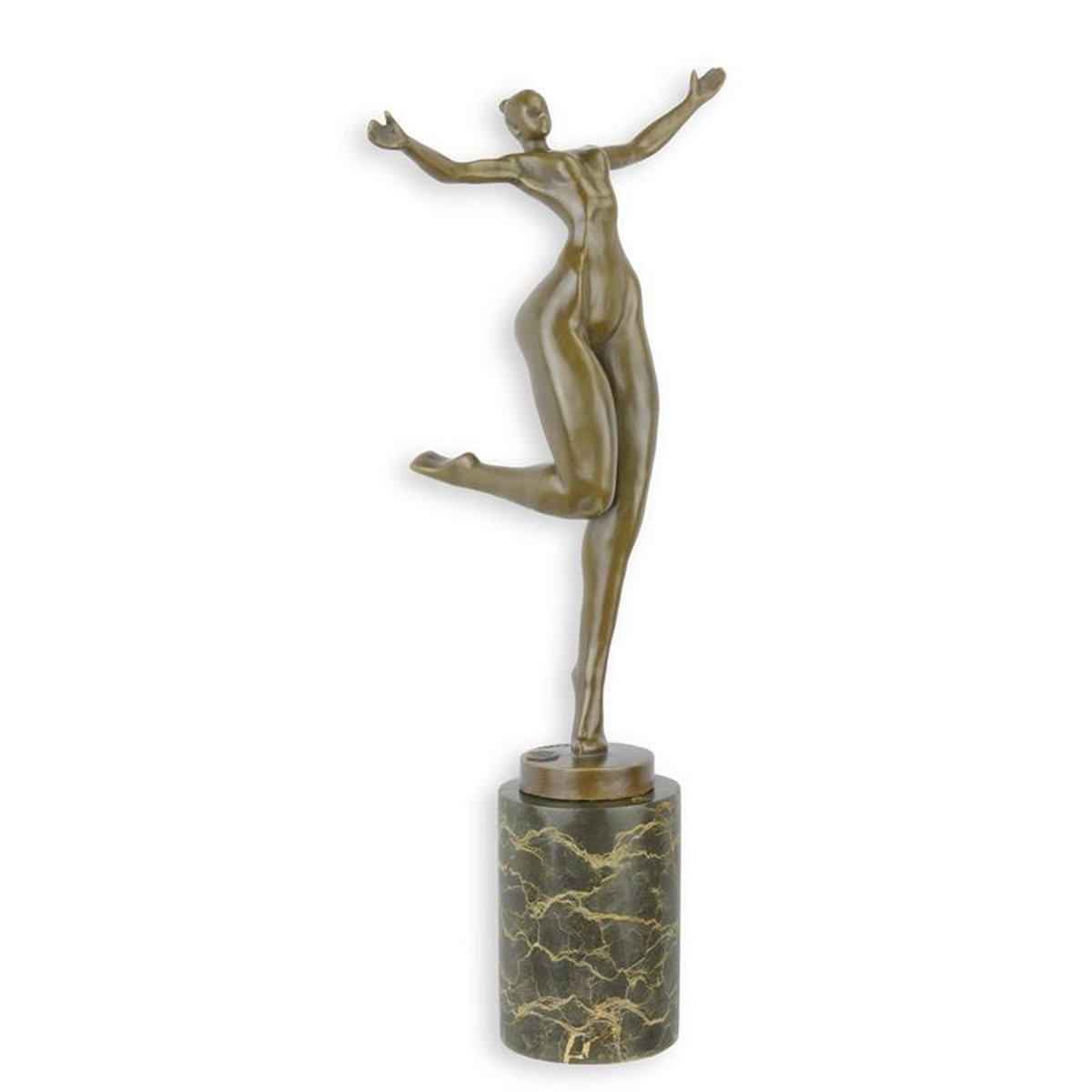 A MODERNIST BRONZE SCULPTURE OF A FEMALE NUDE