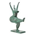 A MODERNIST BRONZE SCULPTURE OF A FEMALE NUDE DANCER