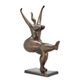 A MODERNIST BRONZE SCULPTURE OF A FEMALE NUDE DANCER