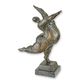A MODERNIST BRONZE SCULPTURE OF A FEMALE NUDE DANCER