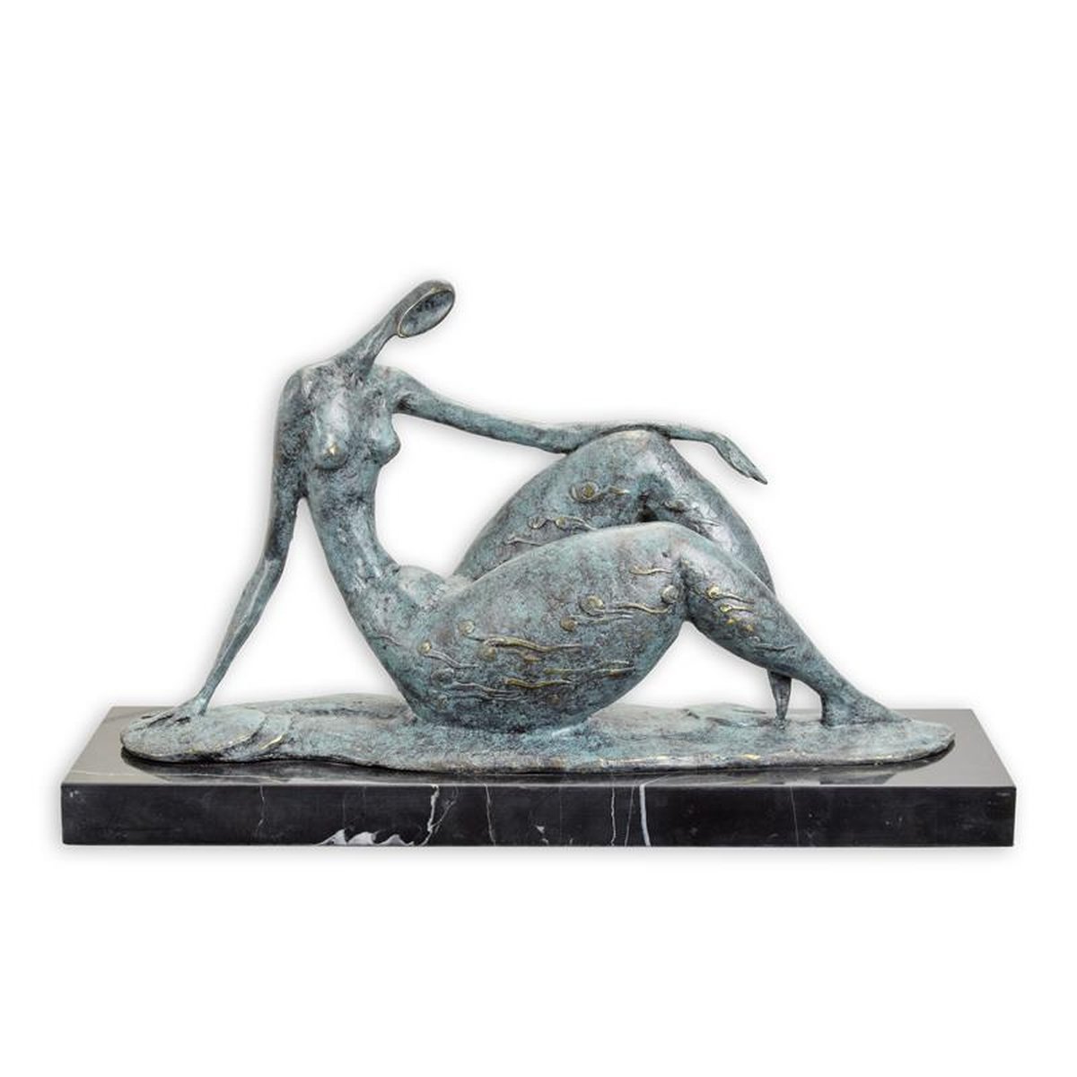 A MODERNIST BRONZE SCULPTURE OF A FEMALE NUDE