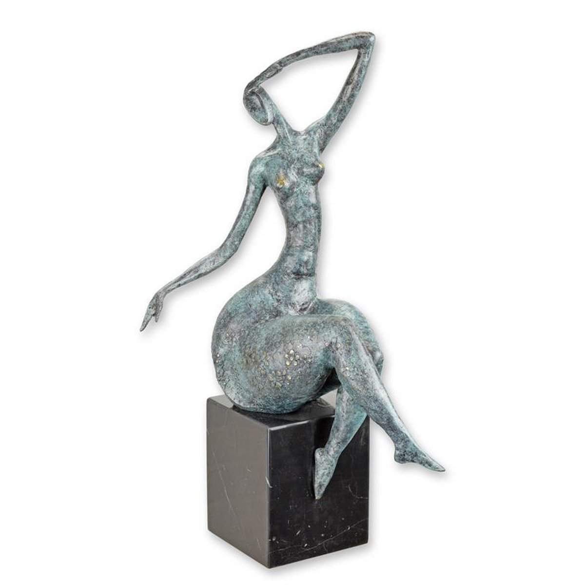 A MODERNIST BRONZE SCULPTURE OF A FEMALE NUDE