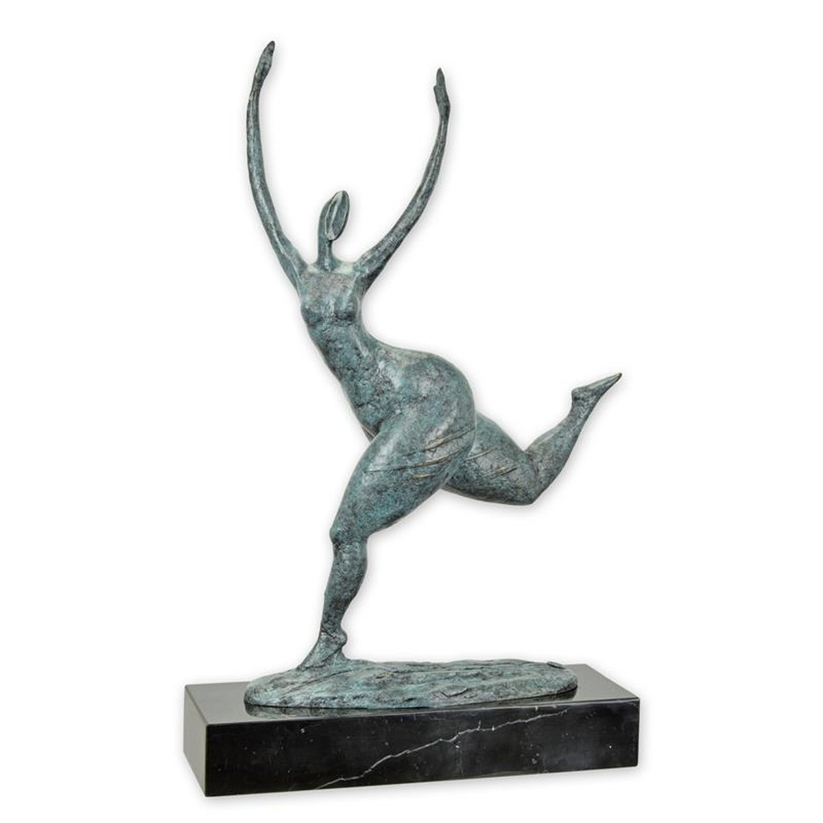 A MODERNIST BRONZE SCULPTURE OF A FEMALE NUDE