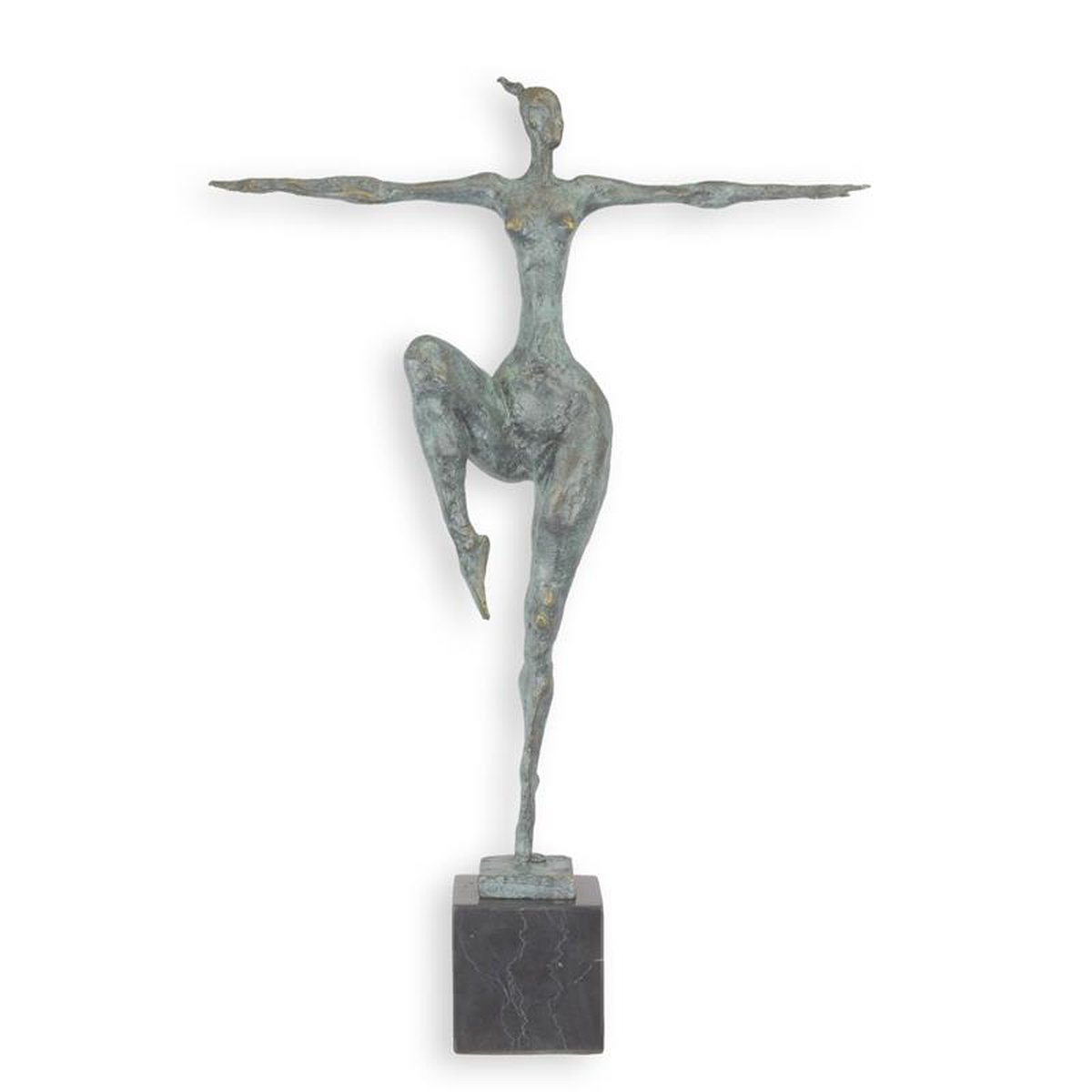 A MODERNIST BRONZE SCULPTURE OF A FEMALE NUDE