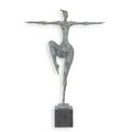 A MODERNIST BRONZE SCULPTURE OF A FEMALE NUDE