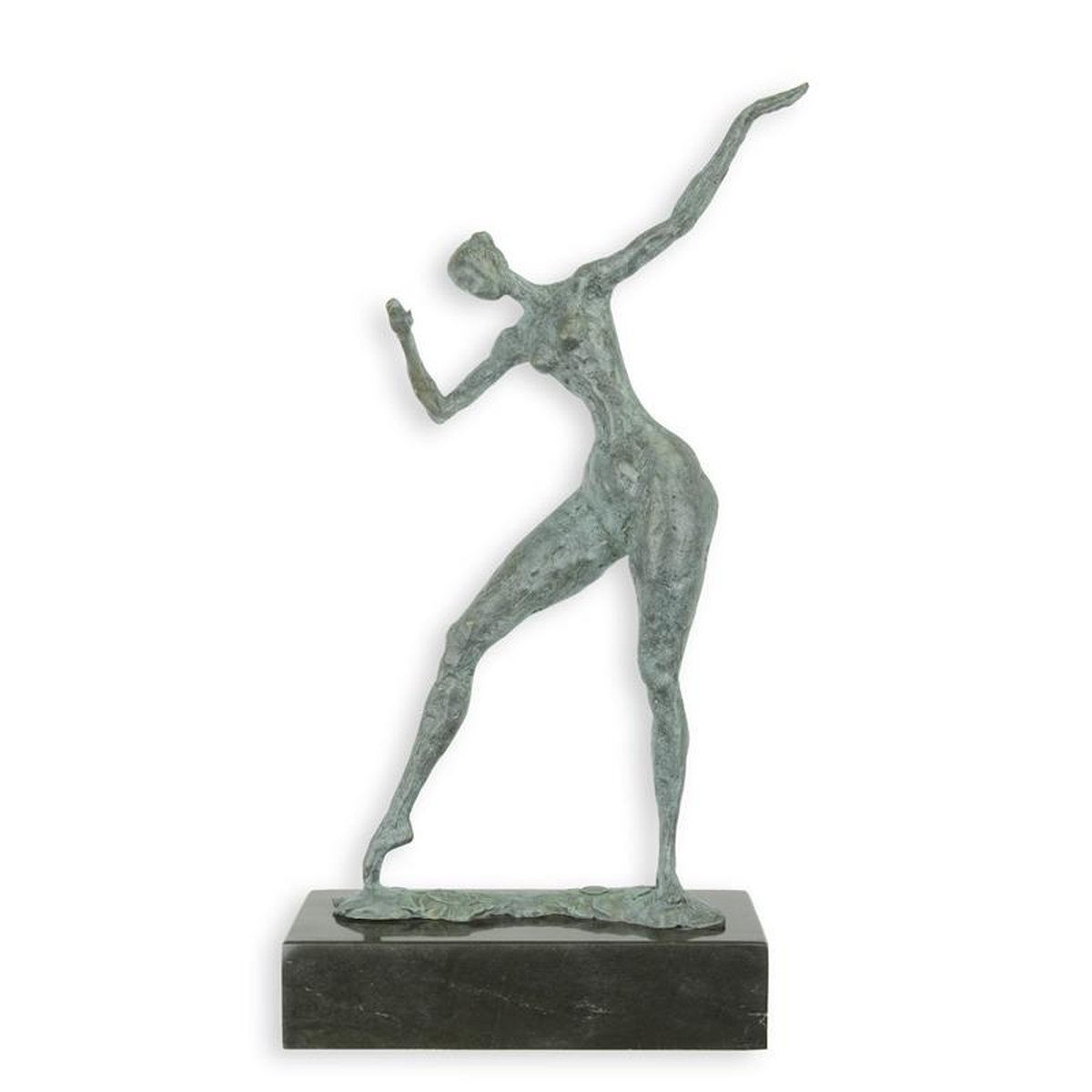 A MODERNIST BRONZE SCULPTURE OF A FEMALE NUDE