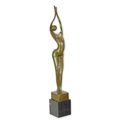A MODERNIST BRONZE SCULPTURE OF A FEMALE NUDE