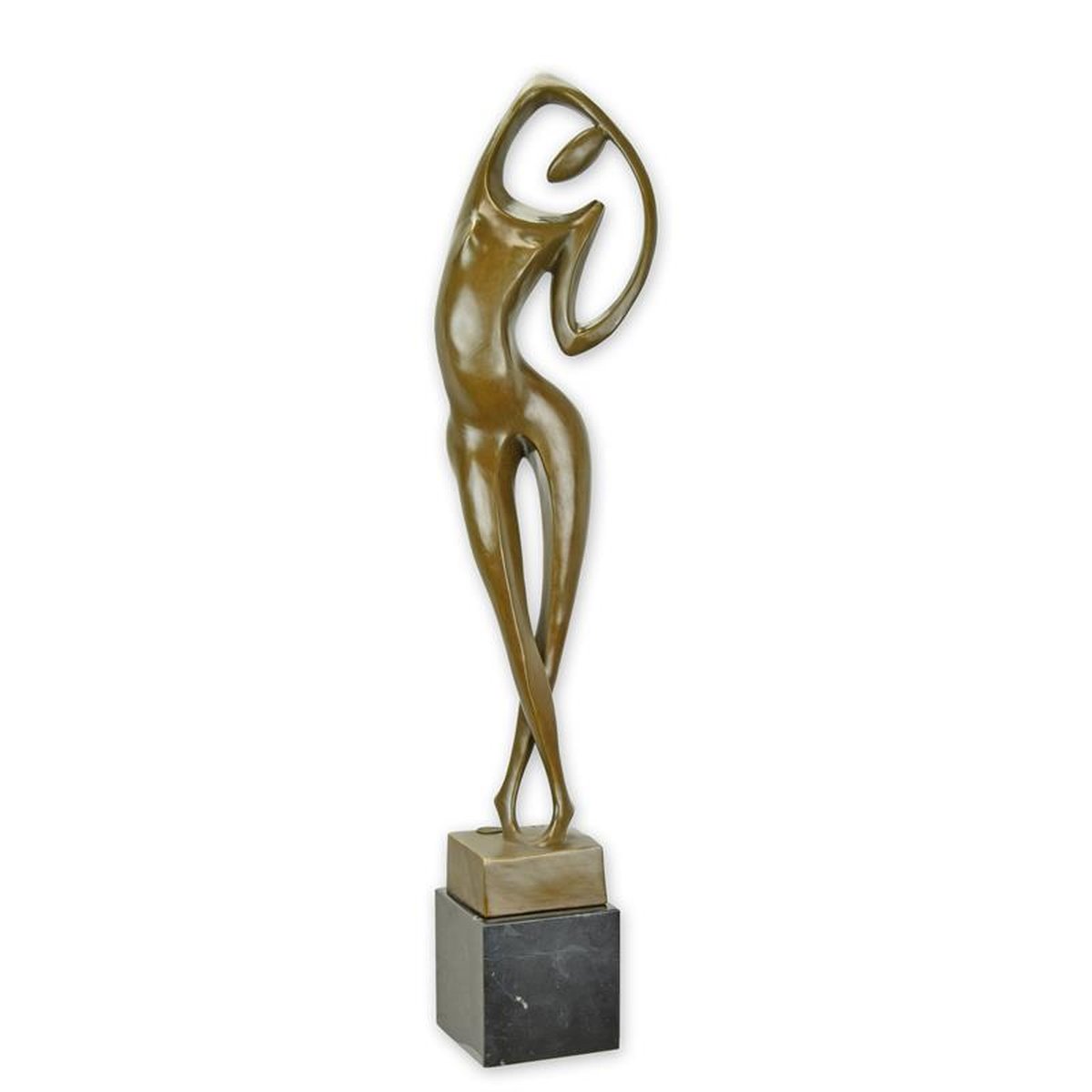 A MODERNIST BRONZE SCULPTURE OF A FEMALE NUDE