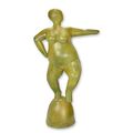 A MODERNIST BRONZE SCULPTURE OF A FEMALE NUDE