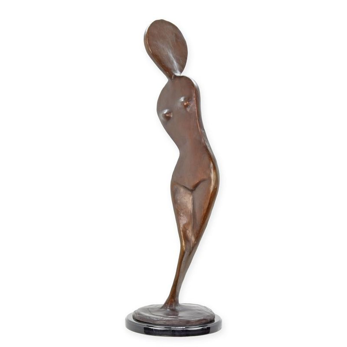 A MODERNIST BRONZE SCULPTURE OF A FEMALE NUDE