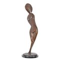 A MODERNIST BRONZE SCULPTURE OF A FEMALE NUDE