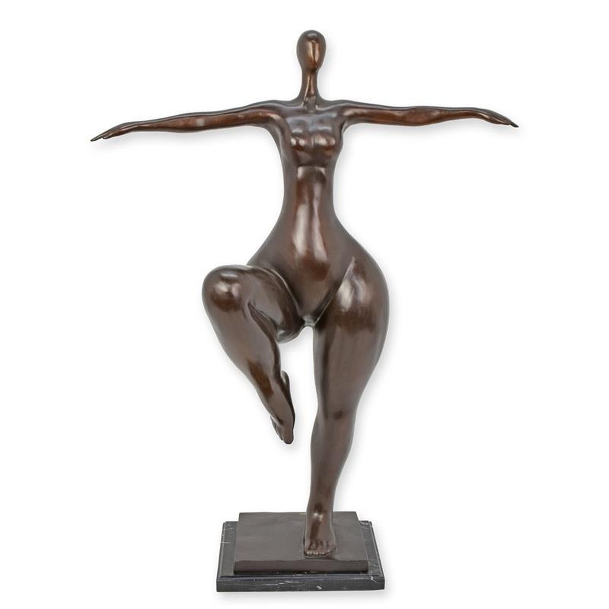 A MODERNIST BRONZE SCULPTURE OF A FEMALE NUDE