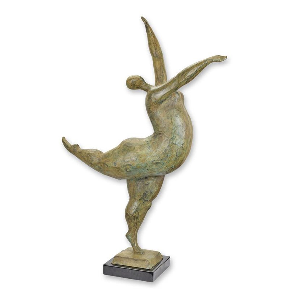 A MODERNIST BRONZE SCULPTURE OF A FEMALE NUDE