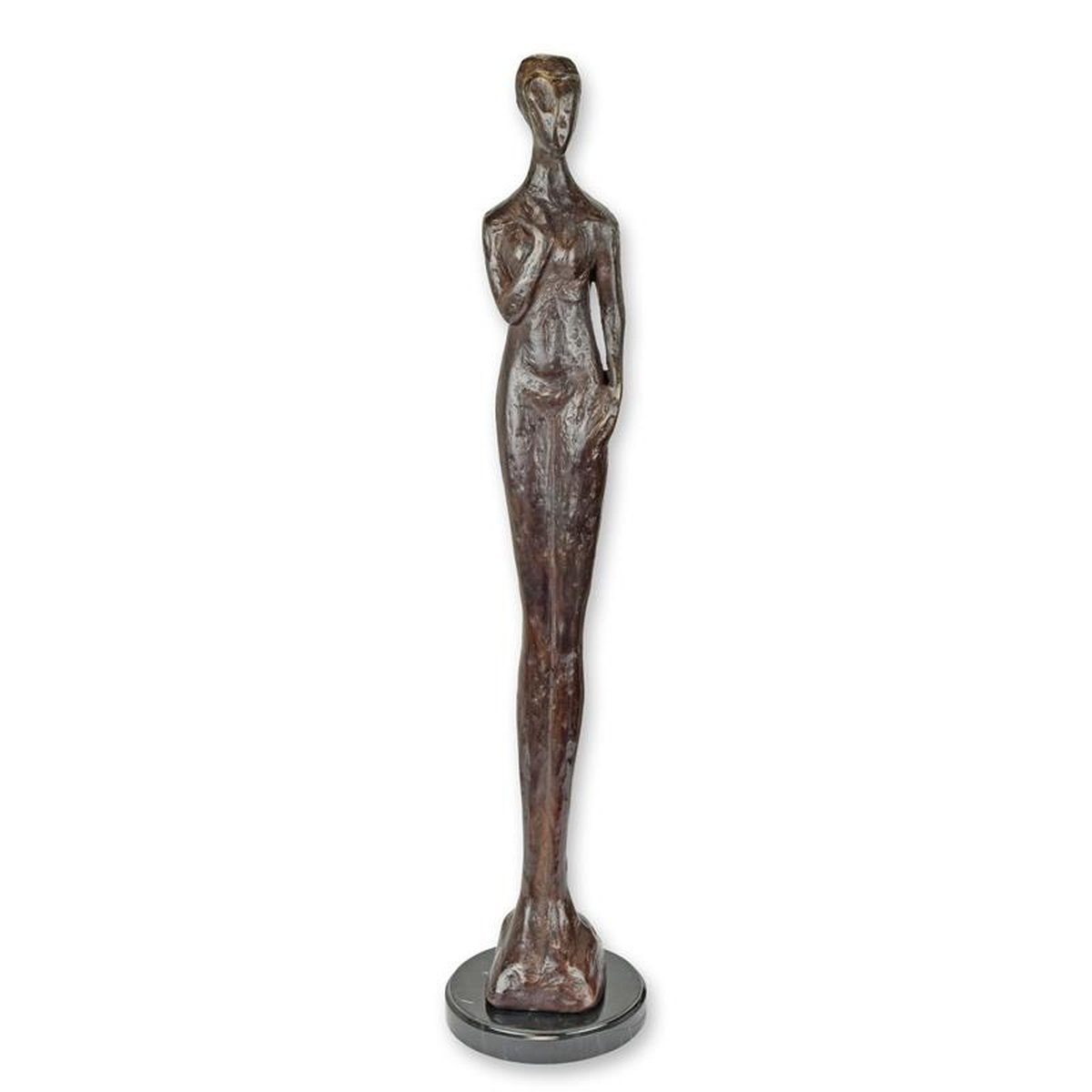 A MODERNIST BRONZE SCULPTURE OF A FEMALE NUDE