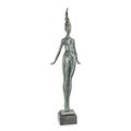 A MODERNIST BRONZE SCULPTURE OF A FEMALE NUDE